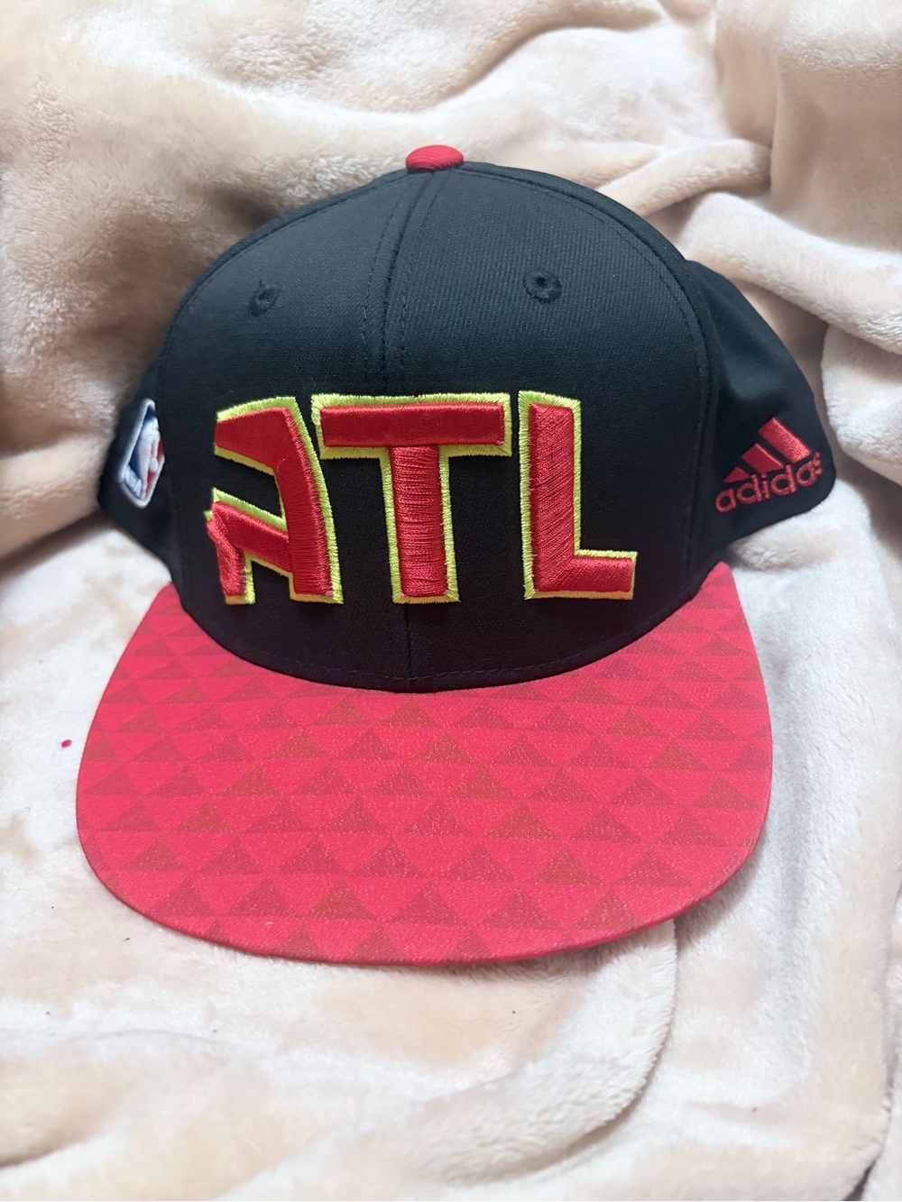 adidas Black, Red & Yellow ATL Snapback Hat